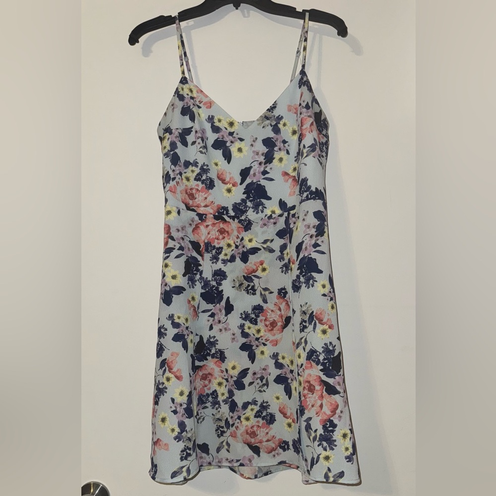 French Connection blue flower envelope dress size 6